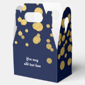 Marineblauw & goudfolie Confetti Party Favor Boxes Bedankdoosjes (Geopend)