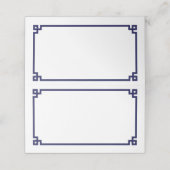 Marineblauw Grieks grenshuwelijk Plaatskaartje (Buitenkant ongevouwen)