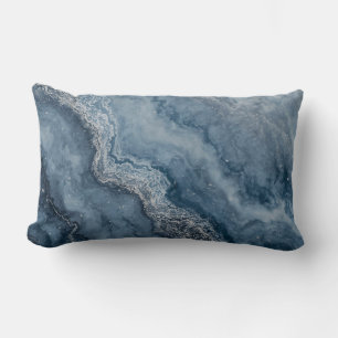 Marineblauw Grijs Lichtblauw Wit Modern Kussen