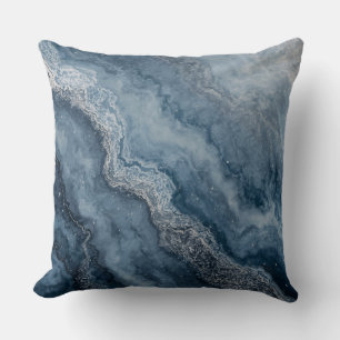 Marineblauw Grijs Lichtblauw Wit Modern Kussen