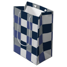Marineblauw grijs wit dambord