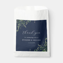 Marineblauw groen Botanische Waterverf Bruiloft