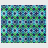 Marineblauw groen en Blauwgroen papier met patrone (Vlak)