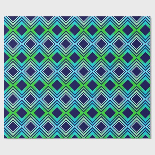 Marineblauw groen en Blauwgroen papier met patrone (Vlak)