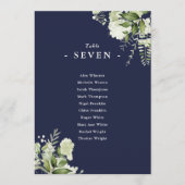 Marineblauw groen zitplan tafelnummer (Voorkant)