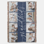 Marineblauw | Grootkinderen maken foto's van het l Deken (Voorkant Verticaal)