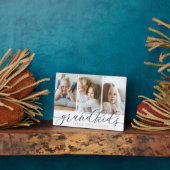 Marineblauw | Grootkinderen maken het leven Grand  Fotoplaat (Zijkant)