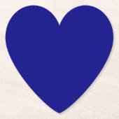 Marineblauw Hart Kartonnen Onderzetters (Voorkant)