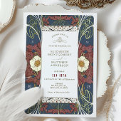 marineblauw huwelijk met Bourgogne Kaart