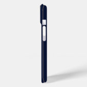Marineblauw Ivoor Goud Pinstrepen Case-Mate iPhone Case (Achterkant / Links)