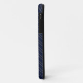 Marineblauw Ivoor Goud Pinstrepen Case-Mate iPhone Case (Achterkant/links)