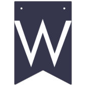 marineblauw Ivory Roos bruiloft BUNTING Vlaggetjes (Tweede vlag)