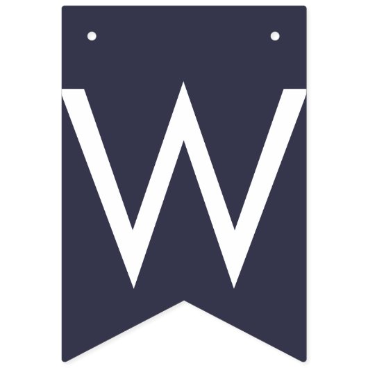 marineblauw Ivory Roos bruiloft BUNTING Vlaggetjes (Tweede vlag)