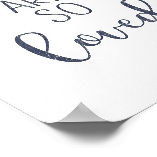 Marineblauw je bent zo geliefd poster (Hoek)