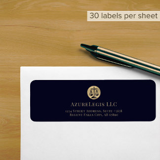 Marineblauw Juridisch Retouradres Label
