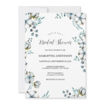 Marineblauw Katoenbloemen eucalyptus Vrijgezellenf