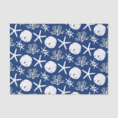 marineblauw kerstmankreeften met blauw borstbeen tissuepapier (Voorkant)