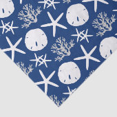 marineblauw kerstmankreeften met blauw borstbeen tissuepapier (Detail)