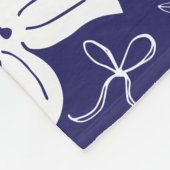 Marineblauw Kerstmis  Fleece Deken (Hoek)