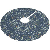 Marineblauw Kerstmis modern minimaal botanisch cad Kerstboom Rok (Gekanteld)