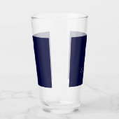 Marineblauw Kleur Gewoon Modern Eigen Naam Kalligr Glas (Rechts)