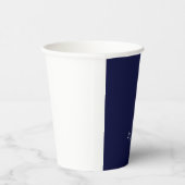 Marineblauw Kleur Gewoon Modern Eigen Naam Kalligr Papieren Bekers (Rechts)