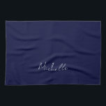 Marineblauw Kleur Gewoon Modern Eigen Naam Kalligr Theedoek<br><div class="desc">Dit product was erg goed en ik hou van hoe gemakkelijk het is voor maatwerk. Het ontwerp was erg eenvoudig, dus ik ben erg blij als ik creëer.</div>