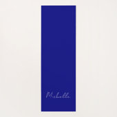 Marineblauw Kleur Gewoon Modern Eigen Naam Kalligr Yogamat (Achterkant)