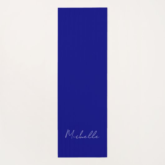 Marineblauw Kleur Gewoon Modern Eigen Naam Kalligr Yogamat (Achterkant)