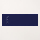 Marineblauw Kleur Gewoon Modern Eigen Naam Kalligr Yogamat (Voorkant (horizontaal))