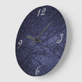 marineblauw lederen textuur grote klok (Hoek)