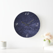 marineblauw lederen textuur grote klok (Huis)