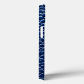 Marineblauw leer effect Premium esthetisch Case-Mate iPhone Case (Achterkant / Rechts)