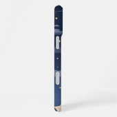 Marineblauw & Licht Beige Grote Oude Sterren iPhone Hoesje (Rechterkant)