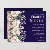 Marineblauw lichtroze finale bruinbruidingsbudget (Voorkant / Achterkant)