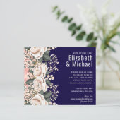 Marineblauw lichtroze finale bruinbruidingsbudget (Staand voorkant)