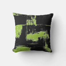 Marineblauw & lime groen Abstract Decor kussen