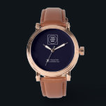 Marineblauw logo | Aangepast professioneel zakelij Horloge<br><div class="desc">Versterk je merk met dit marineblauw aangepaste logo-ontwerp. Perfect voor zakelijke geschenken, erkenning van werknemers of promotionele artikelen, dit professionele ontwerp zorgt ervoor dat het logo van uw bedrijf straalt in een slanke, zakelijke stijl. Stijlvol, veelzijdig en professioneel—ideaal voor het verbeteren van de identiteit van uw bedrijf.</div>