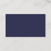Marineblauw Logo Minimaal Modern Verticaal Visitekaartje (Achterkant)