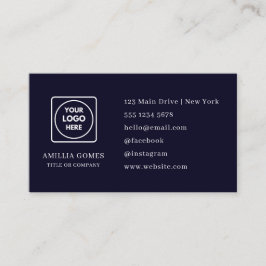 Marineblauw logo | Modern ontwerp voor sociale med Visitekaartje