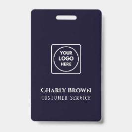 Marineblauw logo | Modern professioneel personeels Badge