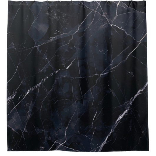 Marineblauw marmer: stenen textuur. douchegordijn (Voorkant)