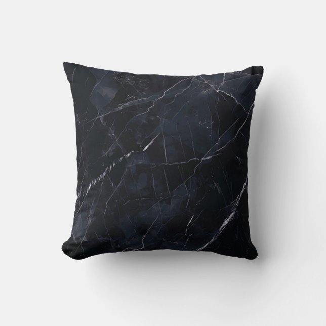 Marineblauw marmer: stenen textuur. kussen (Voorkant)