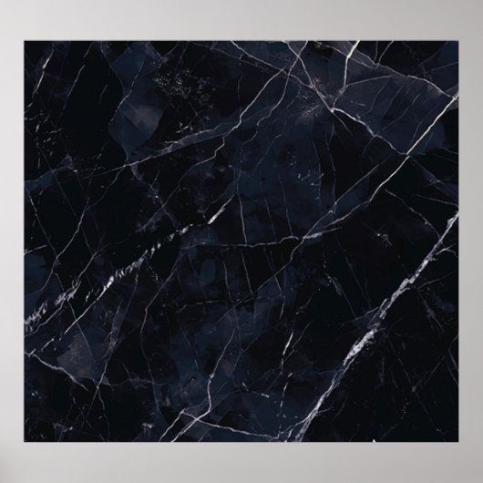 Marineblauw marmer: stenen textuur. poster (Voorkant)