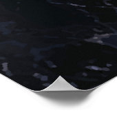 Marineblauw marmer: stenen textuur. poster (Hoek)