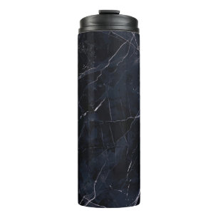 Marineblauw marmer: stenen textuur. thermosbeker