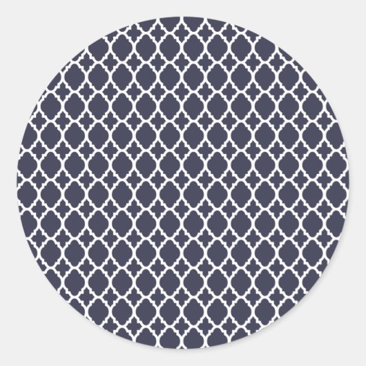 Marineblauw Marokkaanse Tegel Stickers (Voorkant)