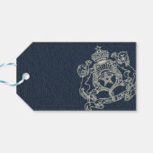 Marineblauw Marokko trouwfoto Cadeaulabel (Achterkant Horizontaal)