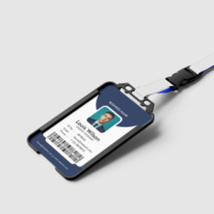 Marineblauw medewerker ID Bedrijfsbeveiliging Badge
