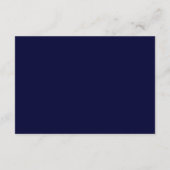 Marineblauw met Blush Typografie | Gegevens van be Informatiekaartje (Achterkant)